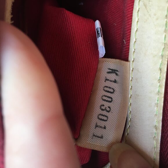 VTG Dooney & Bourke Small Signature Denim & Leather Banana Bag Y2K - Picture 9 of 13